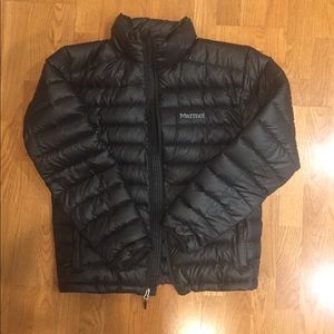 Men’s black Marmot puff jacket